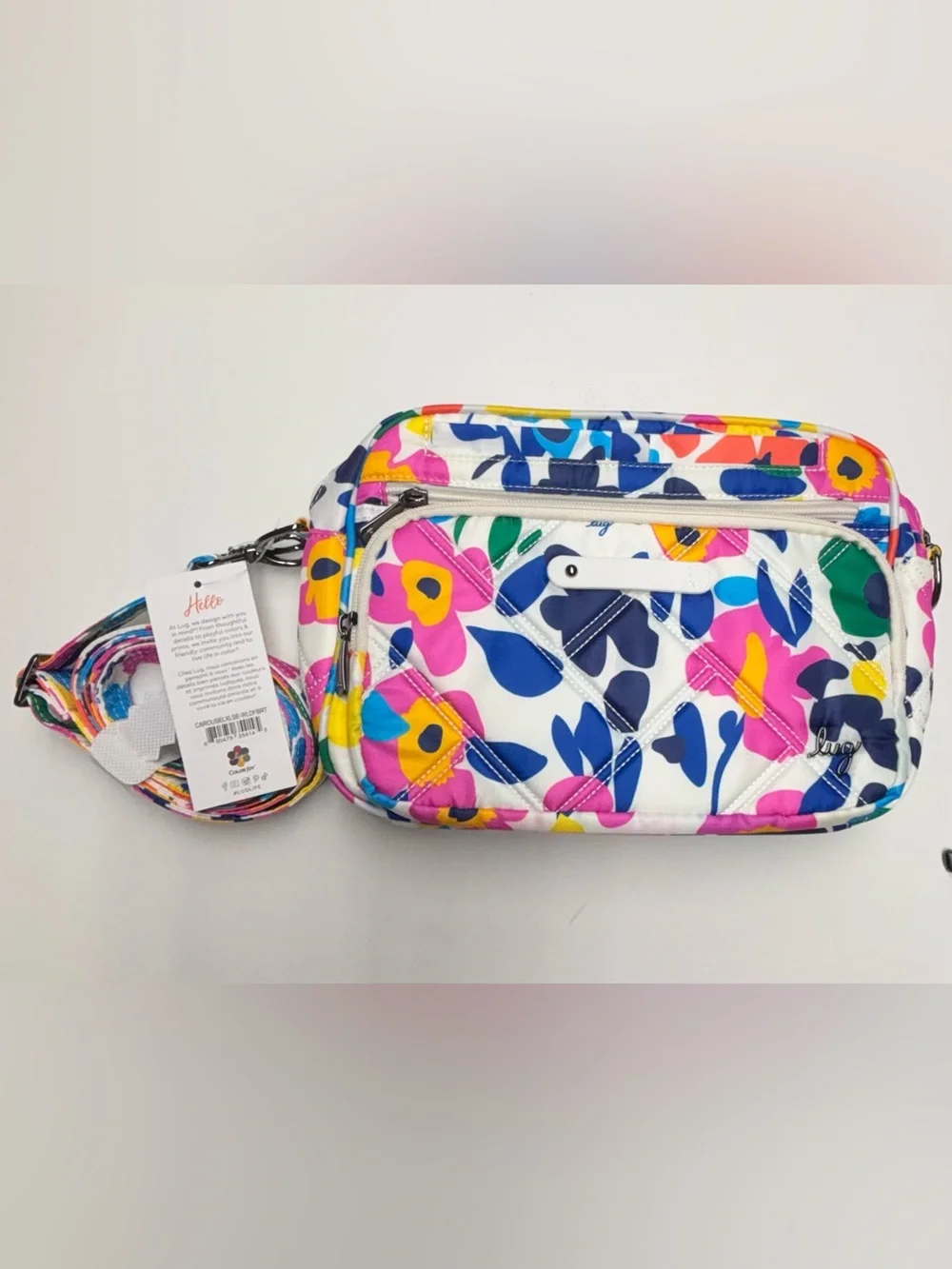 NWT Lug CAROUSEL XL SE Wildflower Brights Crossbody Bag - Picture 1 of 3